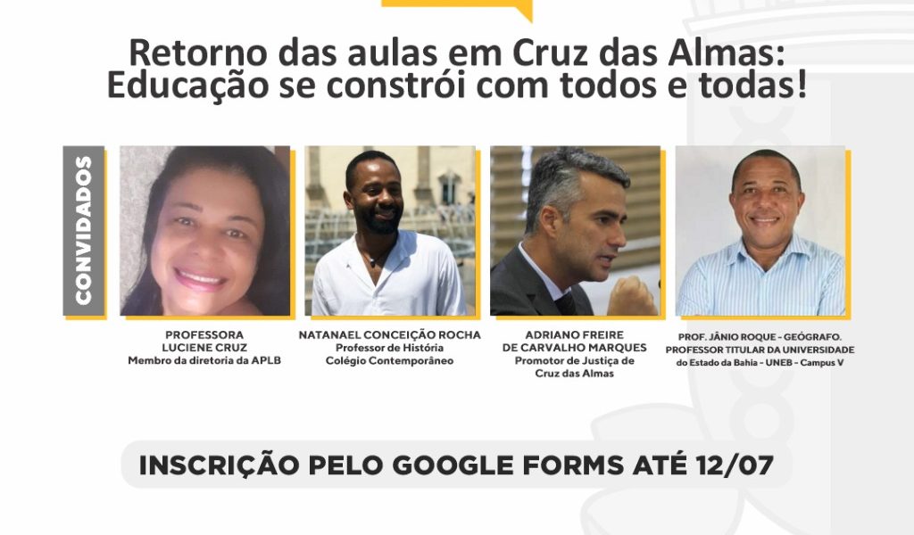 Câmara de Vereadores de Cruz das Almas realiza Audiência Pública para debater o retorno das aulas na cidade