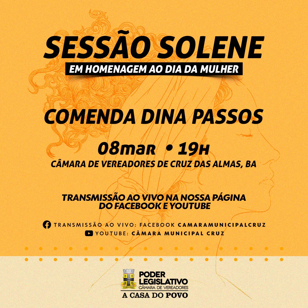 Câmara de Cruz das Almas realiza Sessão Solene em homenagem ao Dia Internacional da Mulher
