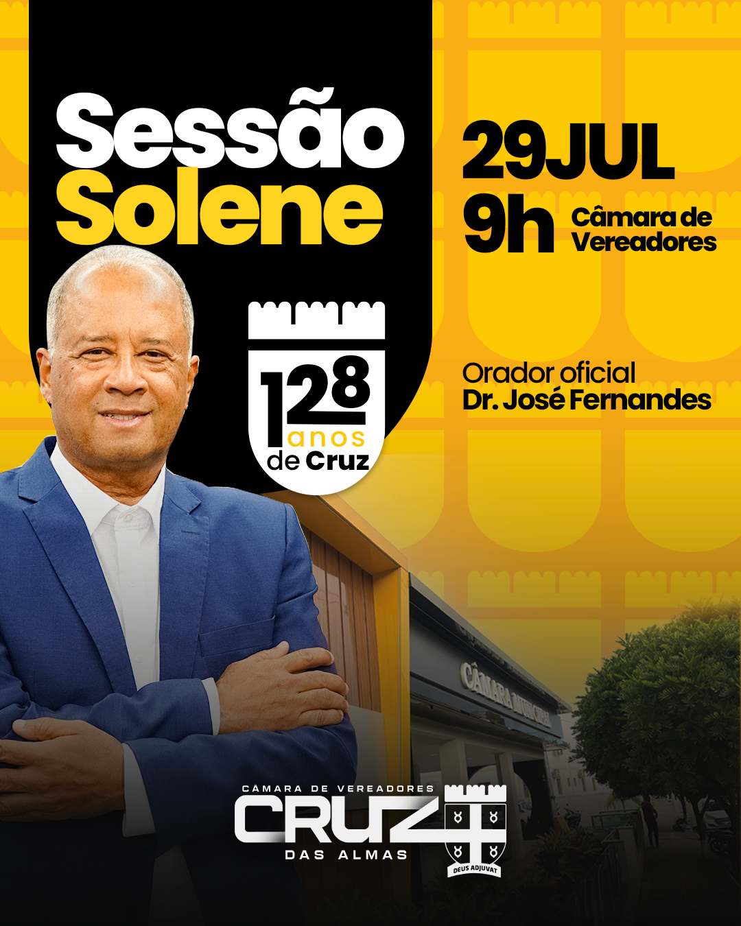 Câmara de Vereadores realiza Sessão Solene em homenagem aos 128 anos de Cruz das Almas
