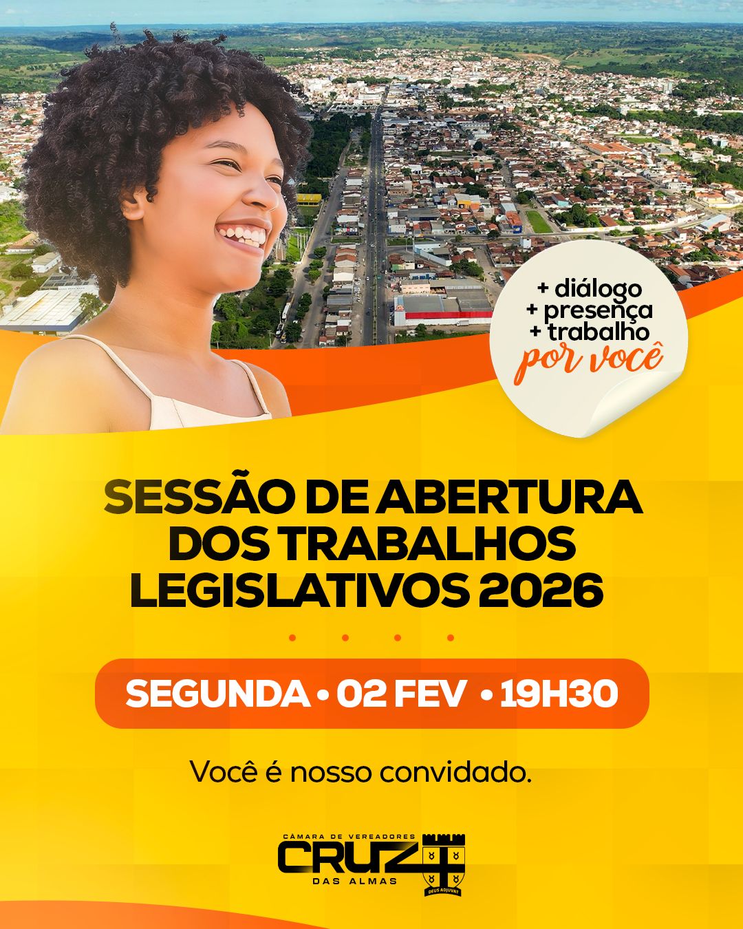 Câmara de Vereadores realizará Sessão de Abertura dos Trabalhos Legislativos de 2026