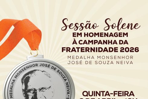 Câmara de Cruz das Almas realizará Sessão Solene em homenagem à Campanha da Fraternidade 2026