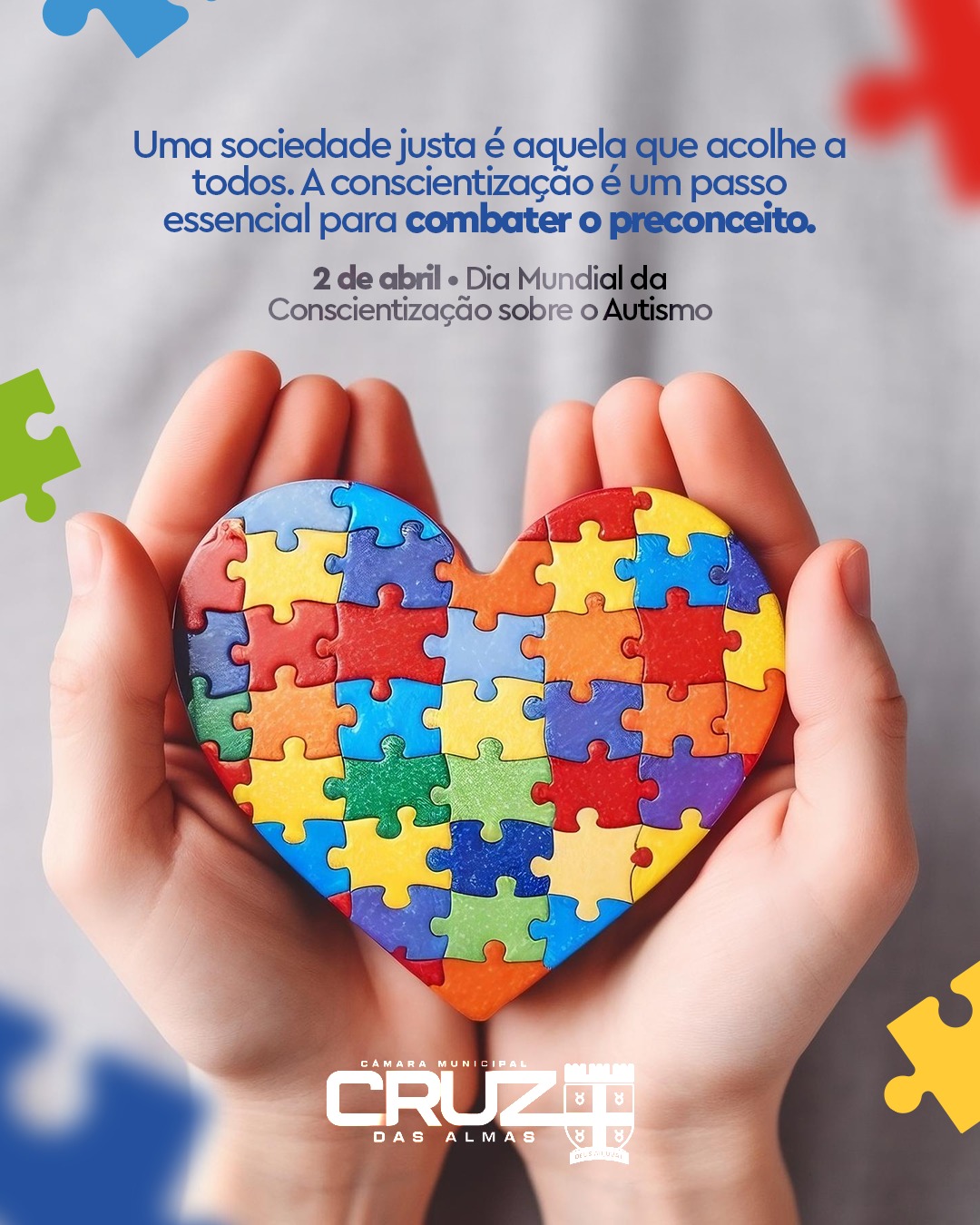 No Dia do Autismo, Câmara de Cruz das Almas destaca avanços e reforça direitos das famílias atípicas