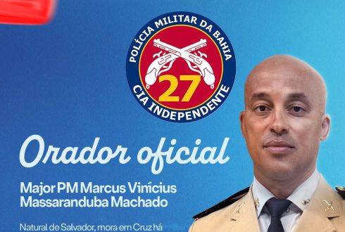 Major PM Marcus Vinicius será o orador oficial da homenagem à 27ª CIPM